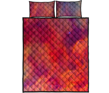 Abstract Nebula Cloud Galaxy Space Print Quilt Bed Set