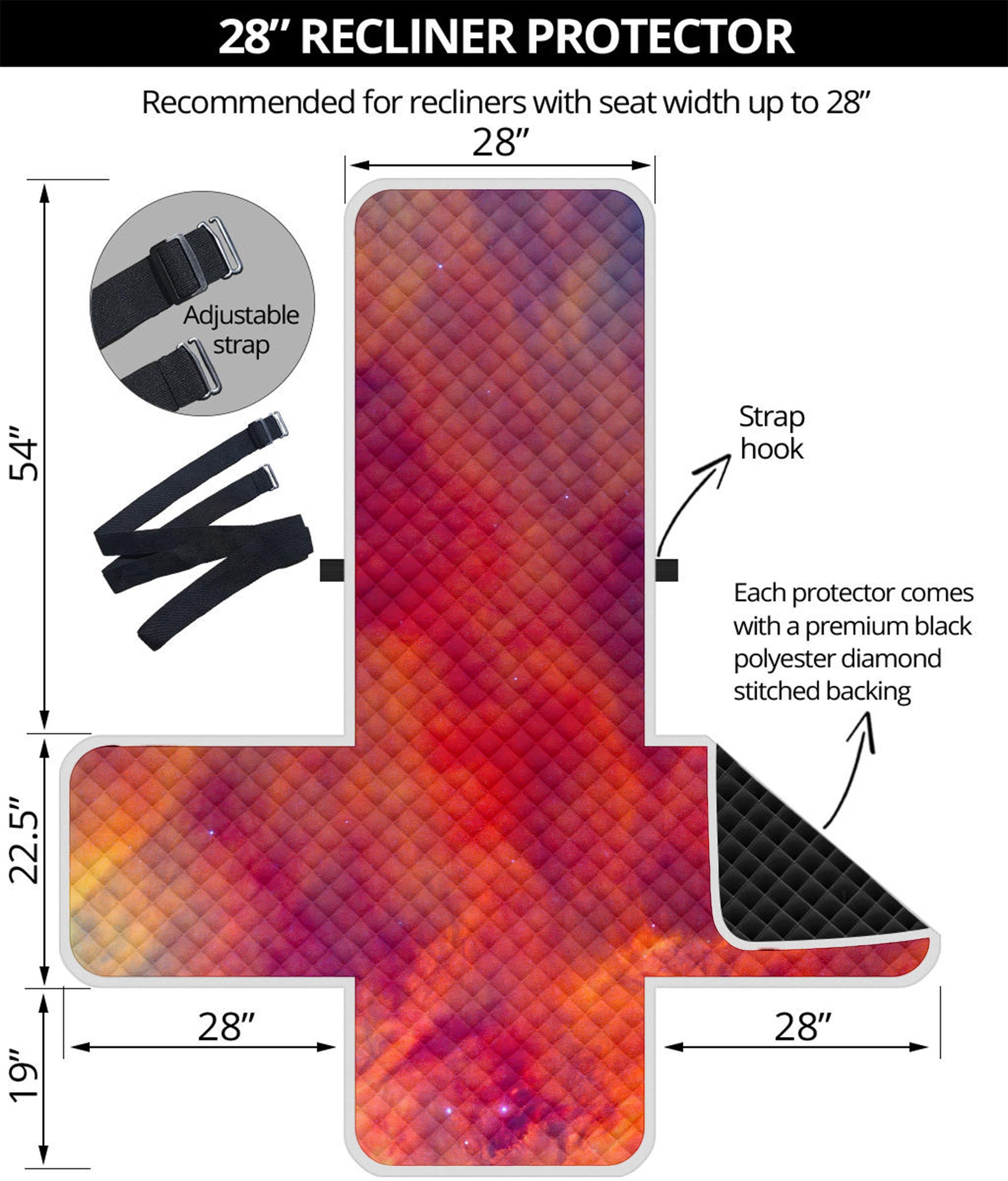 Abstract Nebula Cloud Galaxy Space Print Recliner Protector