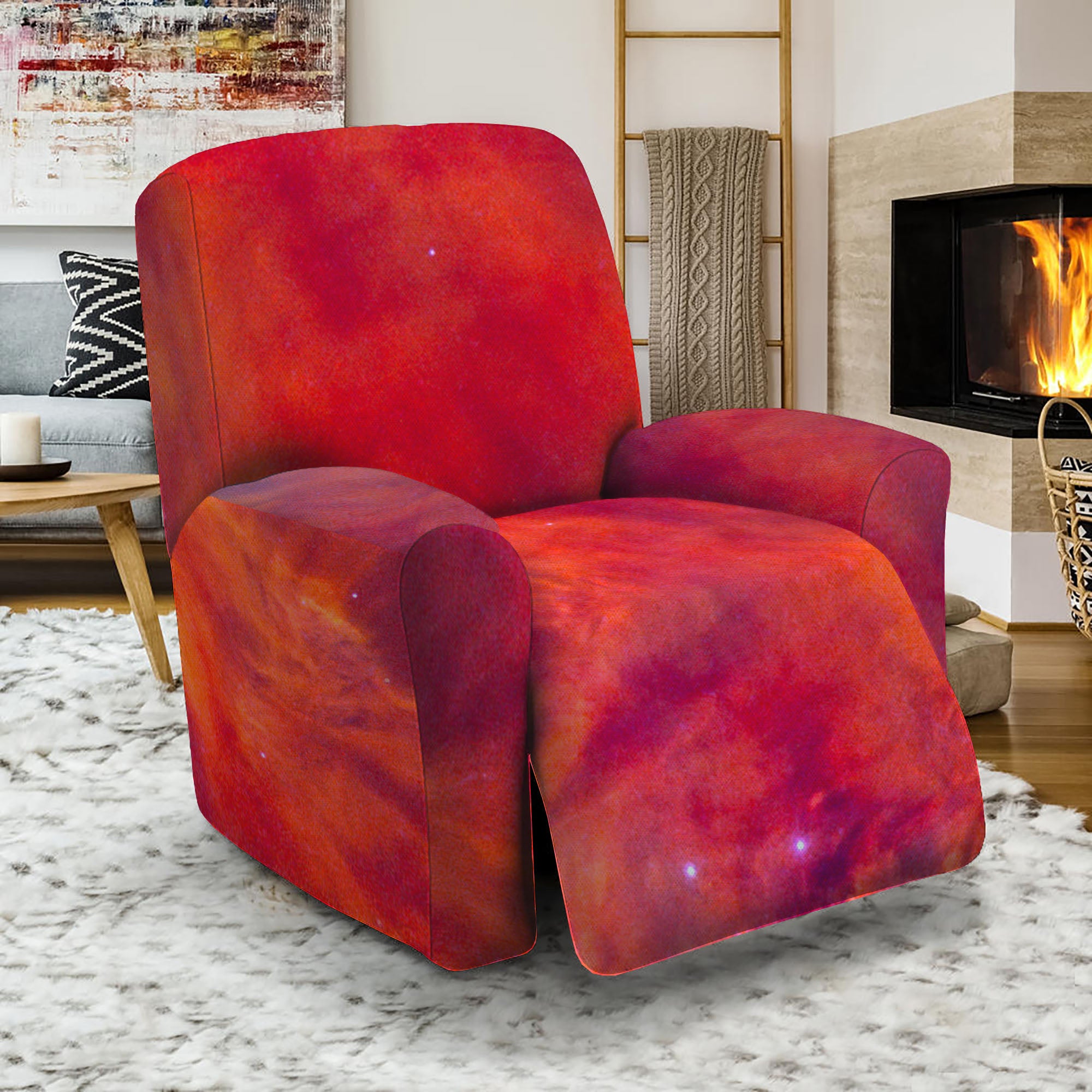 Abstract Nebula Cloud Galaxy Space Print Recliner Slipcover