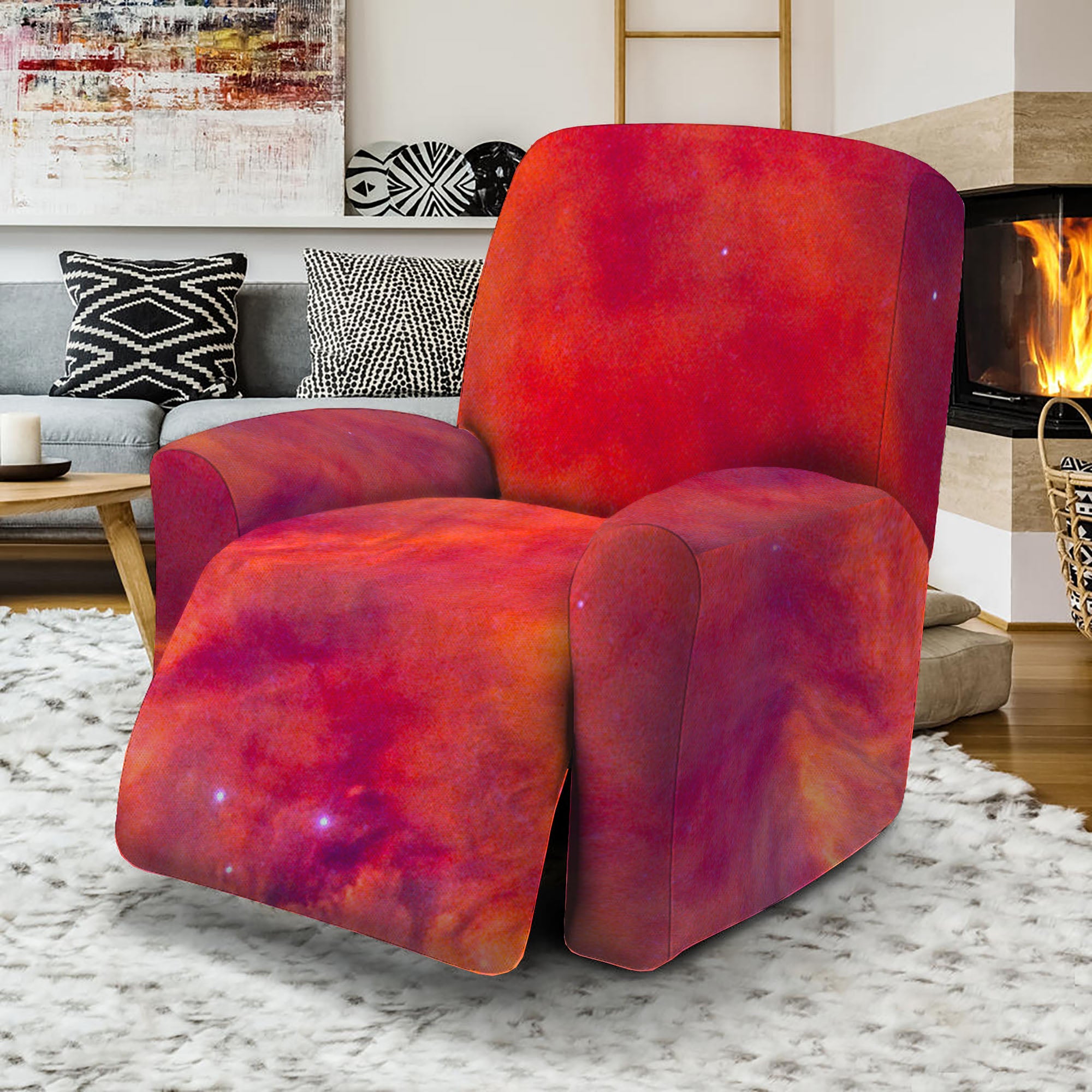 Abstract Nebula Cloud Galaxy Space Print Recliner Slipcover