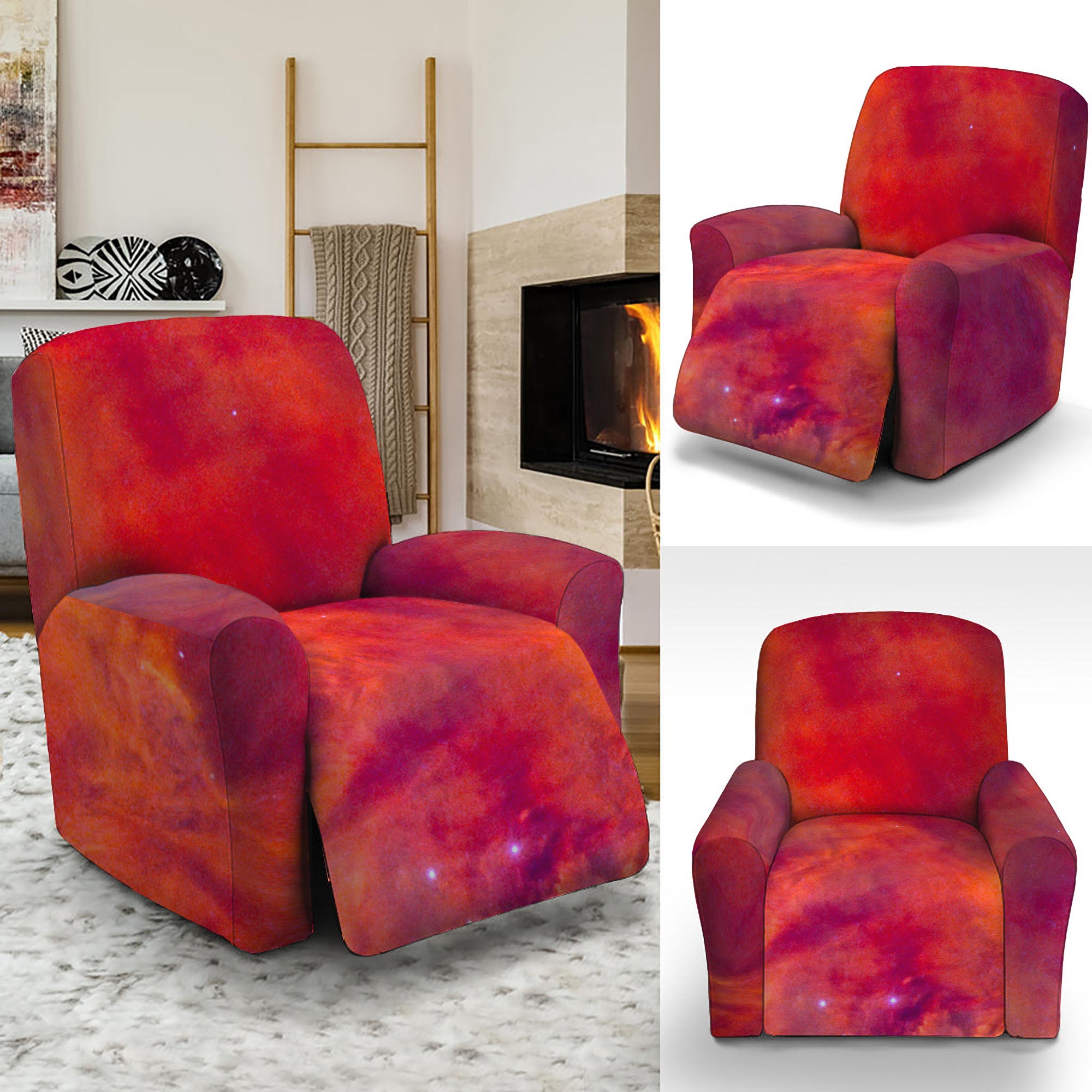 Abstract Nebula Cloud Galaxy Space Print Recliner Slipcover