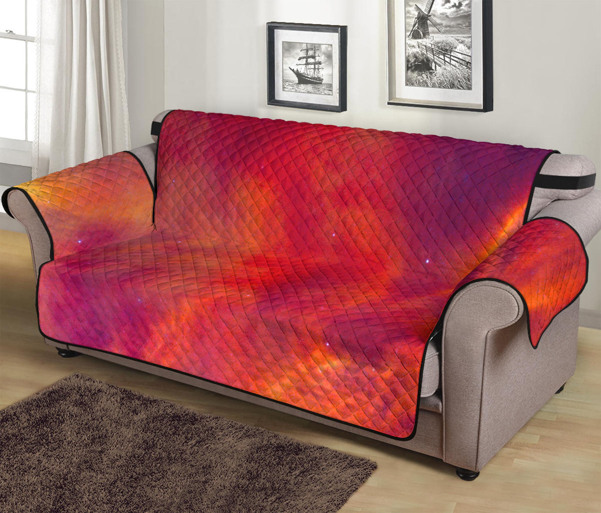 Abstract Nebula Cloud Galaxy Space Print Sofa Protector