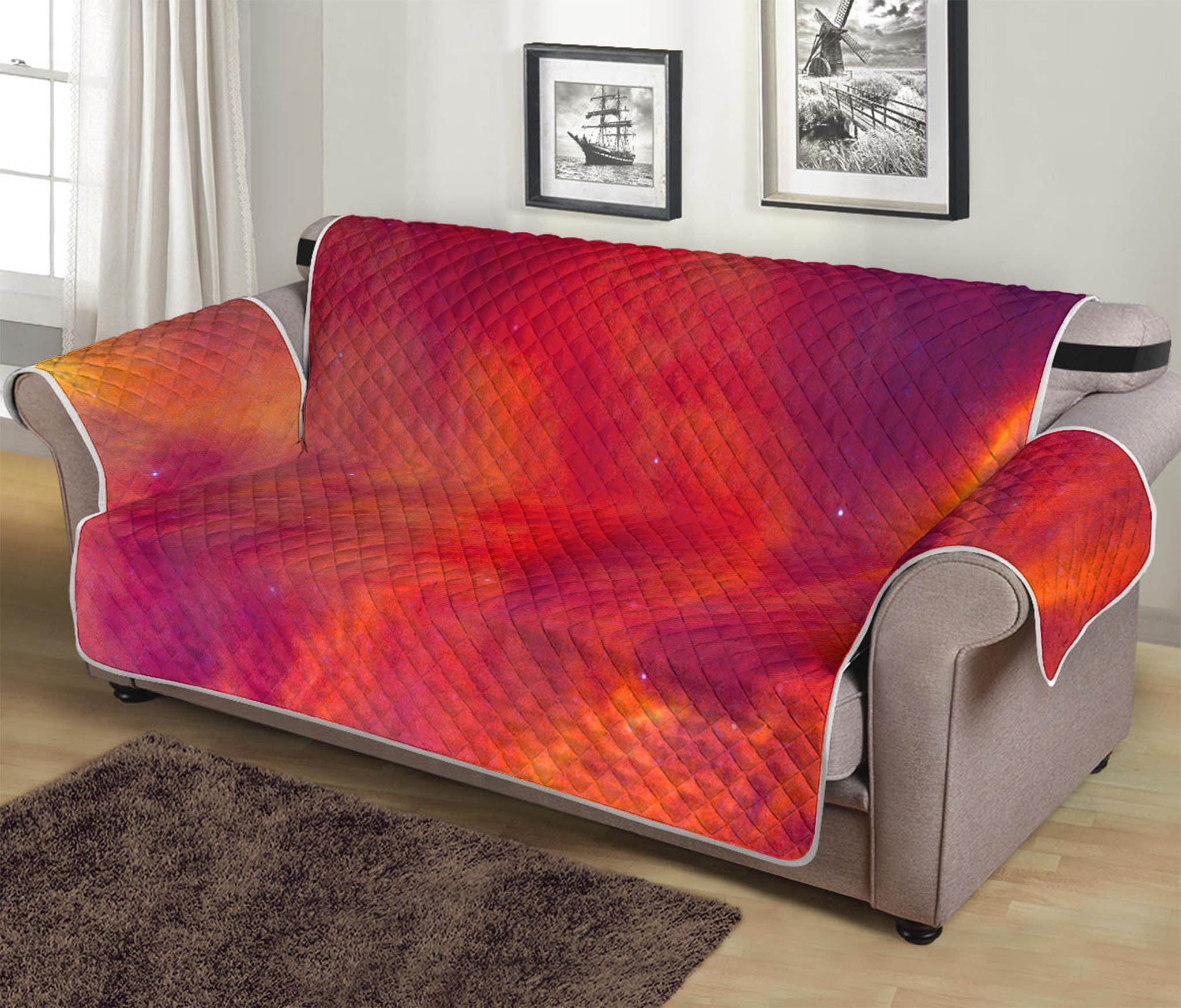 Abstract Nebula Cloud Galaxy Space Print Sofa Protector