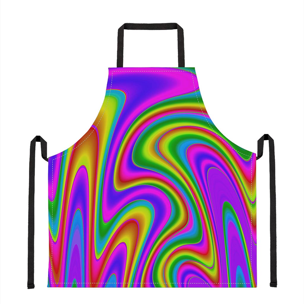 Abstract Neon Trippy Print Apron