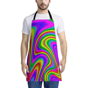 Abstract Neon Trippy Print Apron