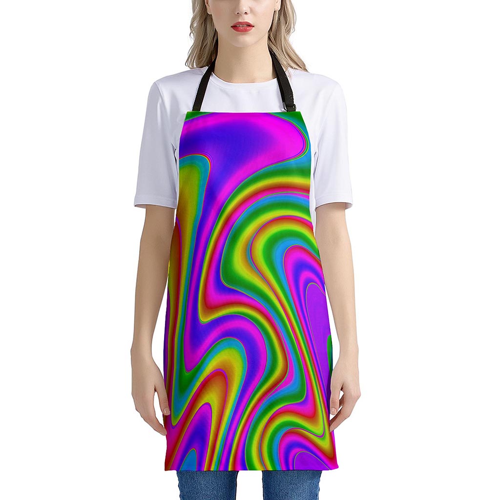 Abstract Neon Trippy Print Apron