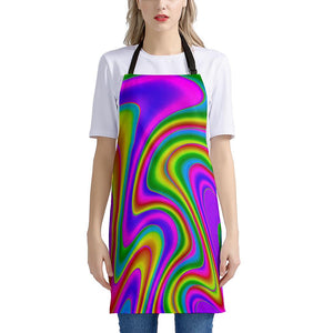 Abstract Neon Trippy Print Apron