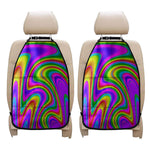 Abstract Neon Trippy Print Car Seat Organizers