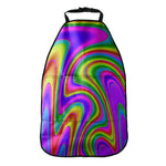 Abstract Neon Trippy Print Car Seat Organizers