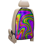 Abstract Neon Trippy Print Car Seat Organizers