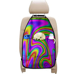 Abstract Neon Trippy Print Car Seat Organizers