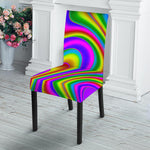 Abstract Neon Trippy Print Dining Chair Slipcover