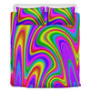 Abstract Neon Trippy Print Duvet Cover Bedding Set