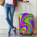 Abstract Neon Trippy Print Luggage Cover