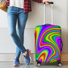 Abstract Neon Trippy Print Luggage Cover GearFrost