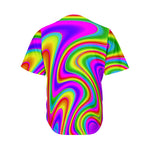 Abstract Neon Trippy Print Men's Baseball Jersey