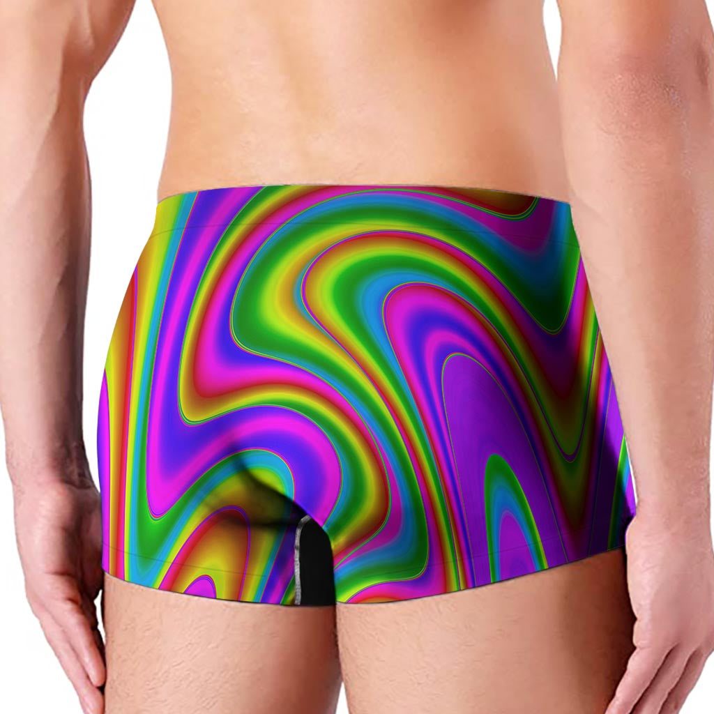Abstract Neon Trippy Print Men's Boxer Briefs