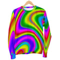 Abstract Neon Trippy Print Men's Crewneck Sweatshirt