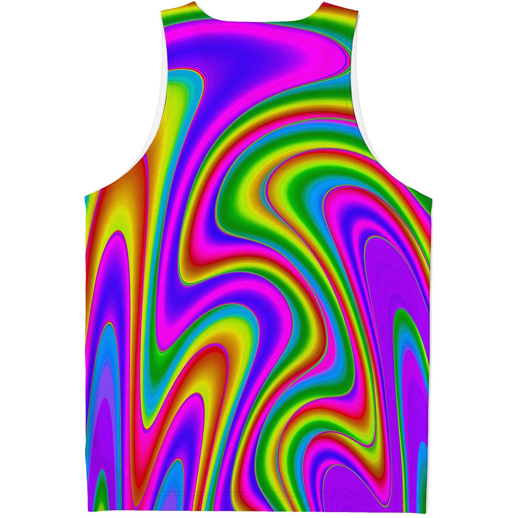 Abstract Neon Trippy Print Men's Tank Top