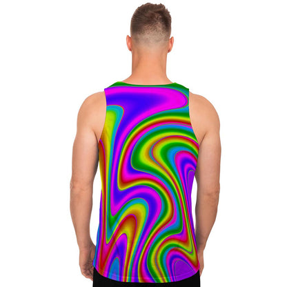 Abstract Neon Trippy Print Men's Tank Top