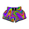 Abstract Neon Trippy Print Muay Thai Boxing Shorts