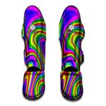 Abstract Neon Trippy Print Muay Thai Shin Guard