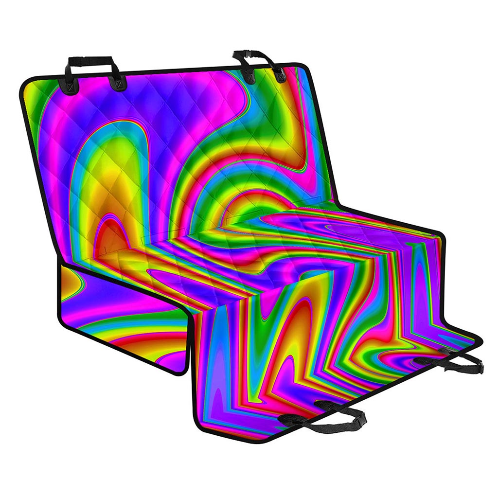 Abstract Neon Trippy Print Pet Car Back Seat Cover