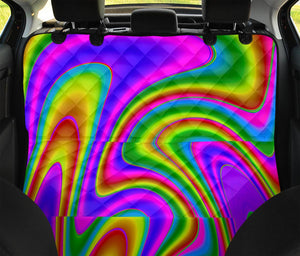 Abstract Neon Trippy Print Pet Car Back Seat Cover