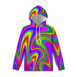 Abstract Neon Trippy Print Pullover Hoodie
