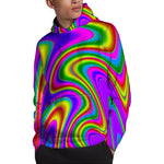 Abstract Neon Trippy Print Pullover Hoodie