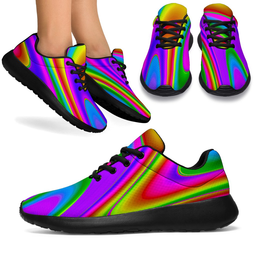 Abstract Neon Trippy Print Sport Shoes GearFrost