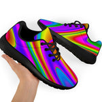 Abstract Neon Trippy Print Sport Shoes GearFrost