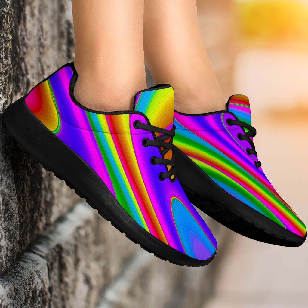 Abstract Neon Trippy Print Sport Shoes GearFrost