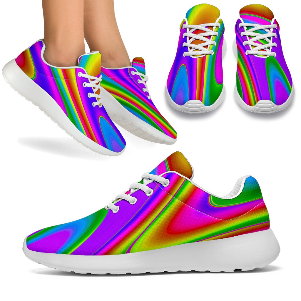 Abstract Neon Trippy Print Sport Shoes GearFrost