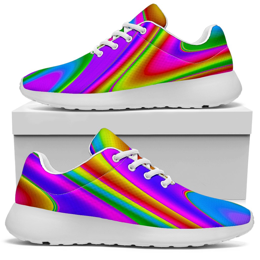 Abstract Neon Trippy Print Sport Shoes GearFrost