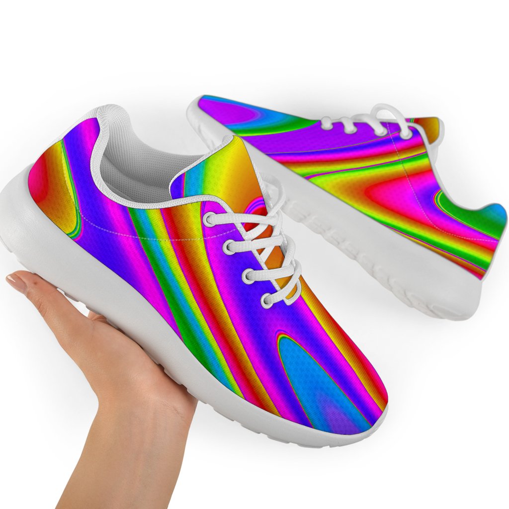 Abstract Neon Trippy Print Sport Shoes GearFrost