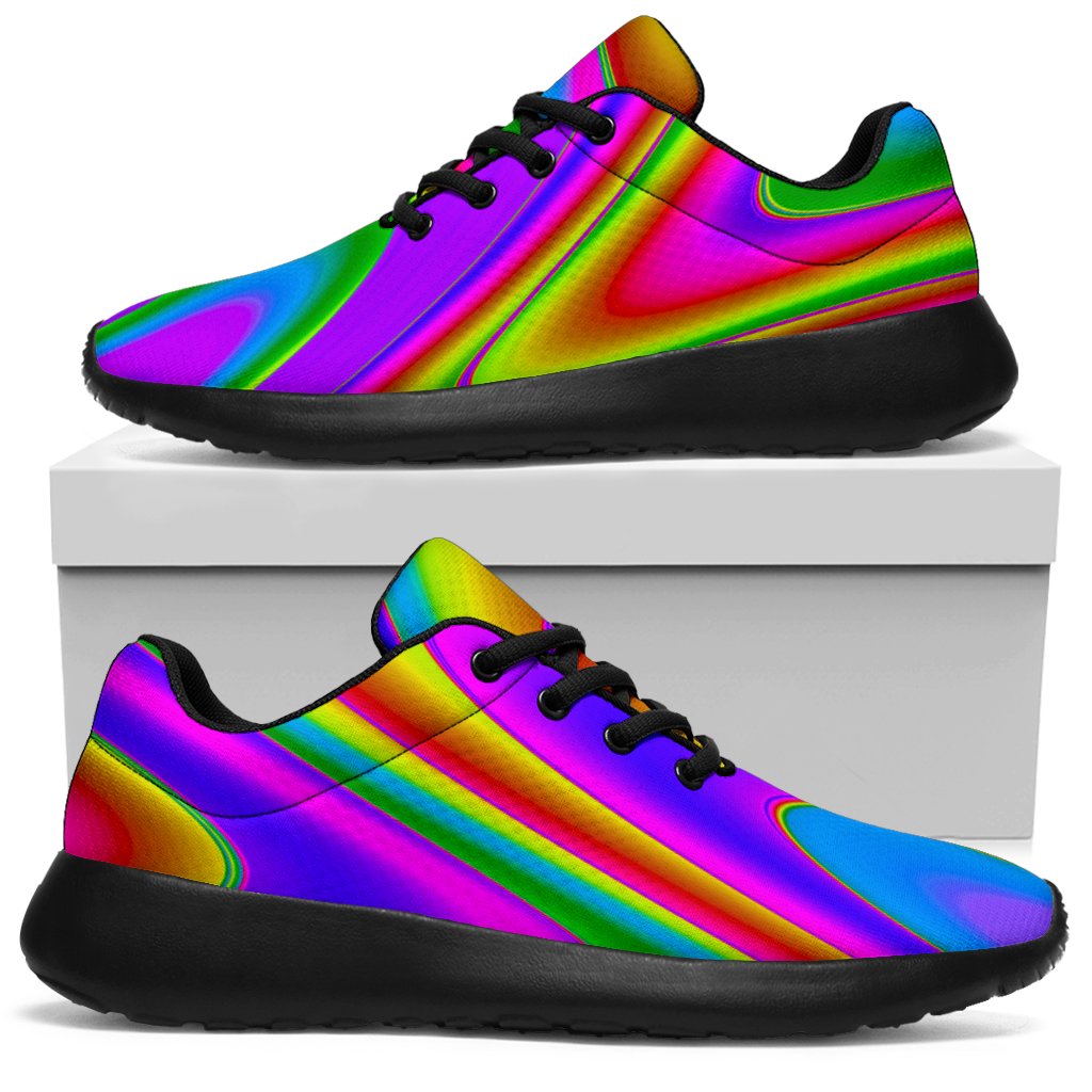 Abstract Neon Trippy Print Sport Shoes GearFrost