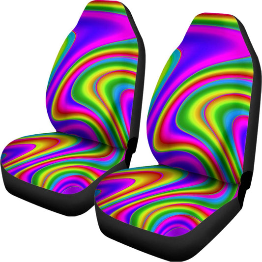 Abstract Neon Trippy Print Universal Fit Car Seat Covers
