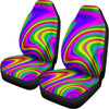 Abstract Neon Trippy Print Universal Fit Car Seat Covers