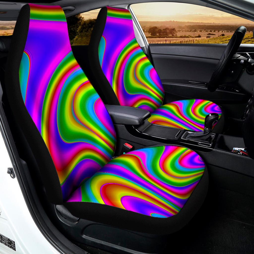 Abstract Neon Trippy Print Universal Fit Car Seat Covers