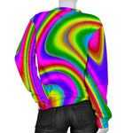 Abstract Neon Trippy Print Women's Crewneck Sweatshirt GearFrost
