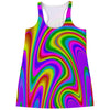 Abstract Neon Trippy Print Women's Racerback Tank Top