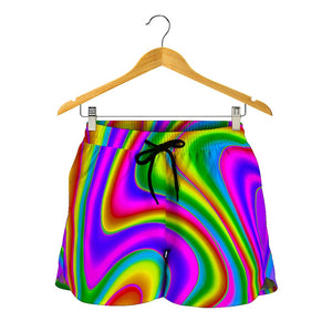Abstract Neon Trippy Print Women's Shorts
