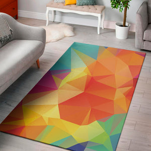 Abstract Polygonal Geometric Print Area Rug