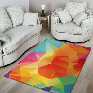 Abstract Polygonal Geometric Print Area Rug