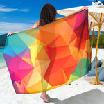 Abstract Polygonal Geometric Print Beach Sarong Wrap