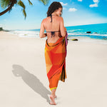 Abstract Polygonal Geometric Print Beach Sarong Wrap