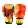Abstract Polygonal Geometric Print Boxing Gloves