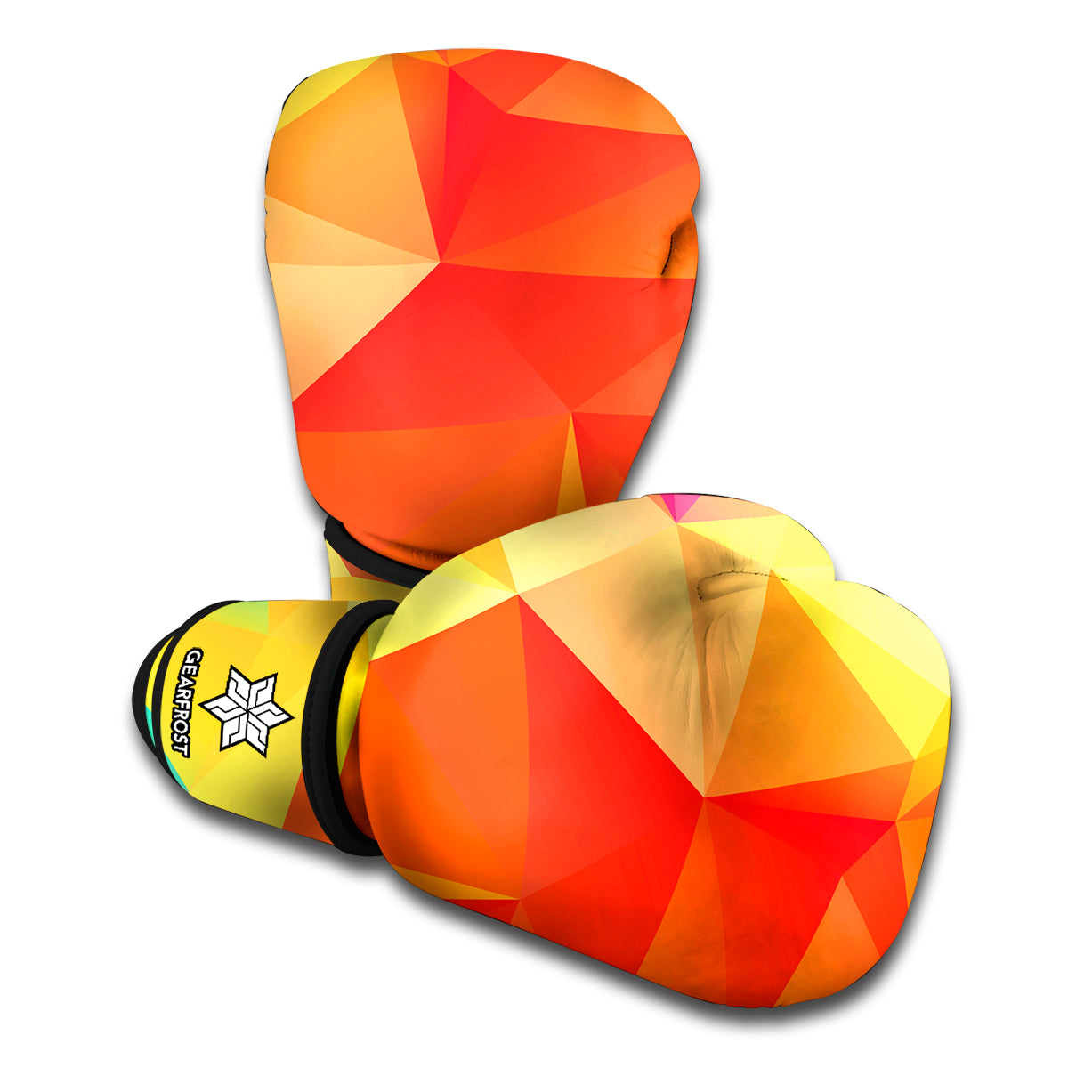 Abstract Polygonal Geometric Print Boxing Gloves