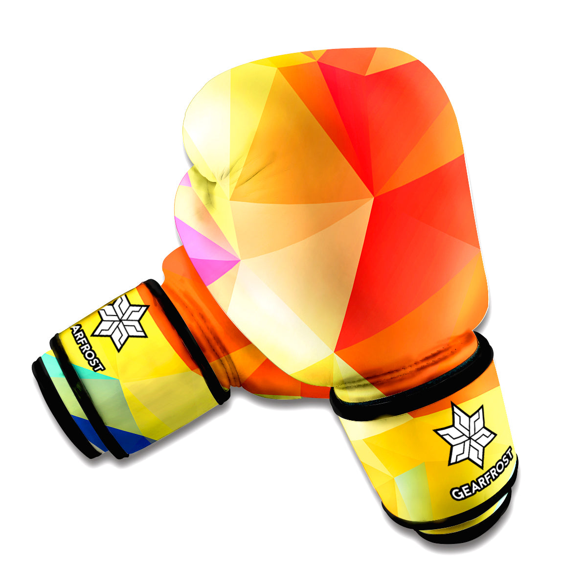 Abstract Polygonal Geometric Print Boxing Gloves